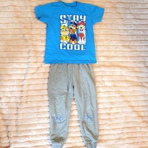 Paw Patrol, size 5 blue and Grey pajamas